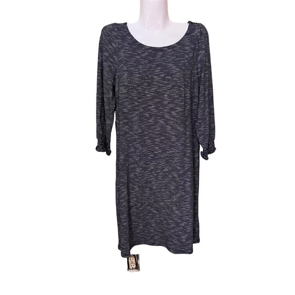 Talbots Petite Womens Striped Dress‎  Size MP Medium Petite